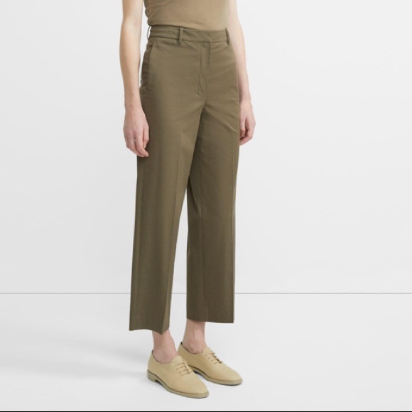 Nwt Theory Brown Straight Cargo Pants 